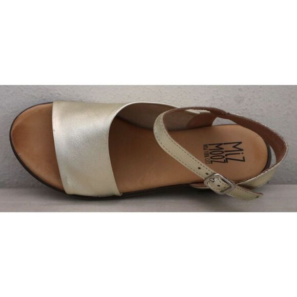 Miz Mooz Women's Sz EUR 37 US 6.5-7 Gold Delphina European Leather Sandals - Picture 5 of 10